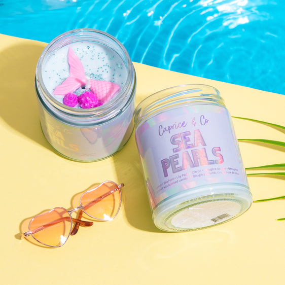 Bougie Sea Pearl - Citron + Fougère de mer + Nénuphar