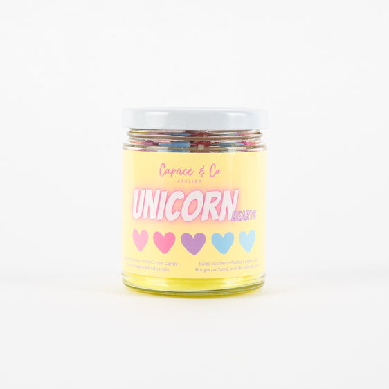 Unicorn Heart Candle - Sugared Berries + Pink Cotton Candy