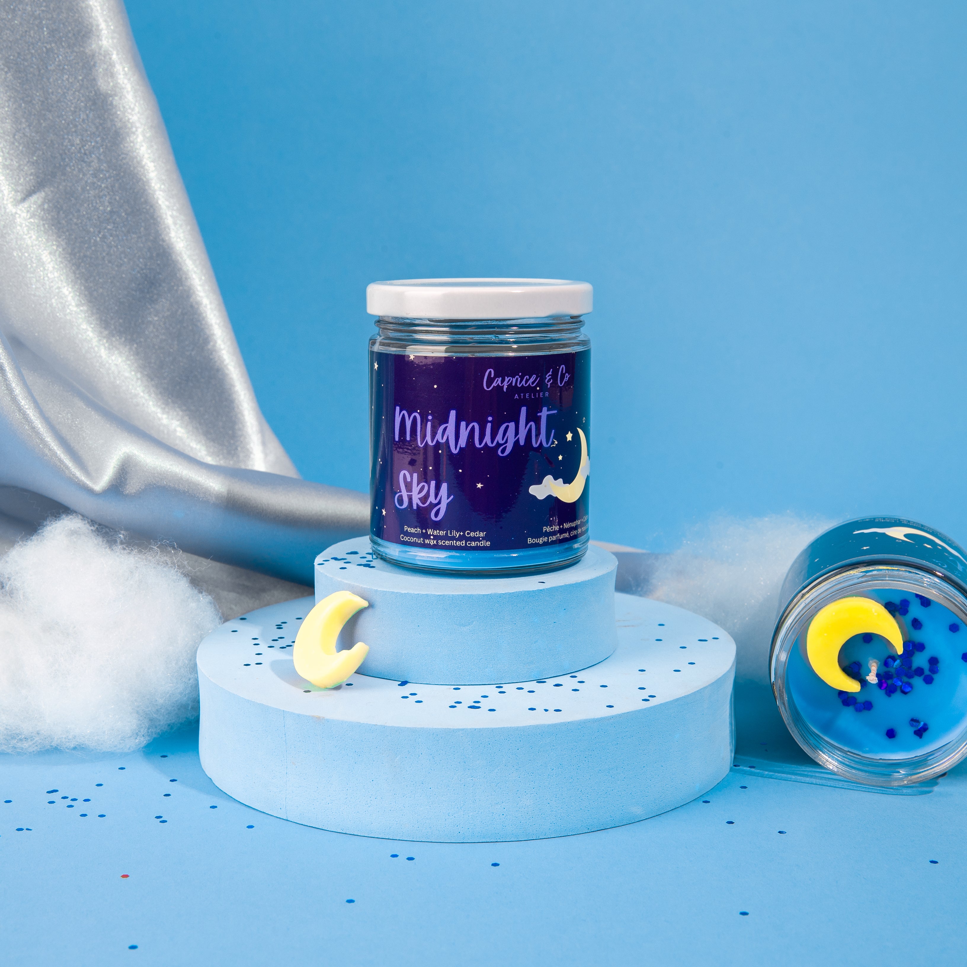 Midnight Sky Candle - Peach + Waterlily + Cedar – Caprice & Co