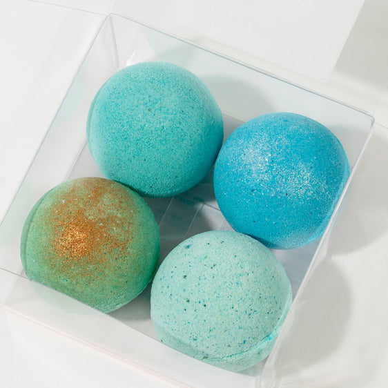 Bleu - Bombes de bain - Lot de 4