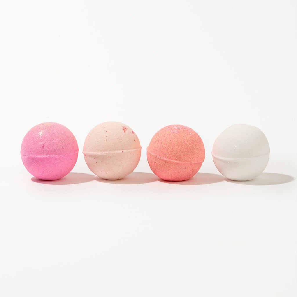 Rose - Bombes de bain - Lot de 4