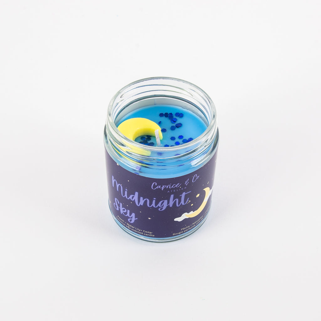 Midnight Sky Candle - Peach + Waterlily + Cedar – Caprice & Co