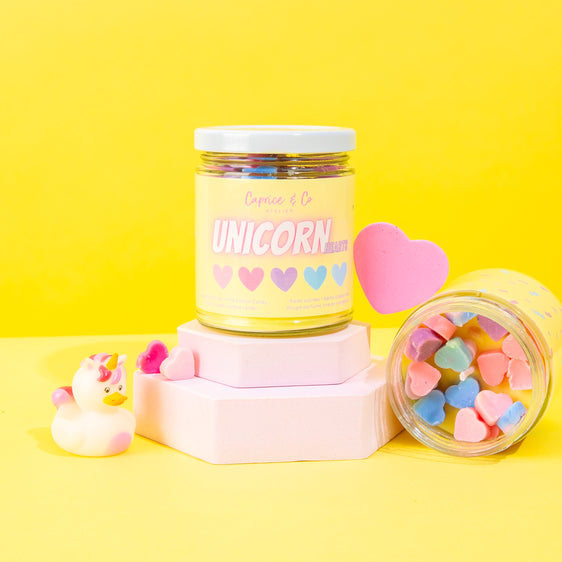 Unicorn Heart Candle - Sugared Berries + Pink Cotton Candy