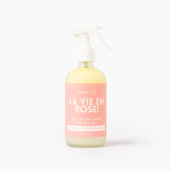 Linen + Room Spray - La Vie En Rose - Peach + Peony  + Citrus